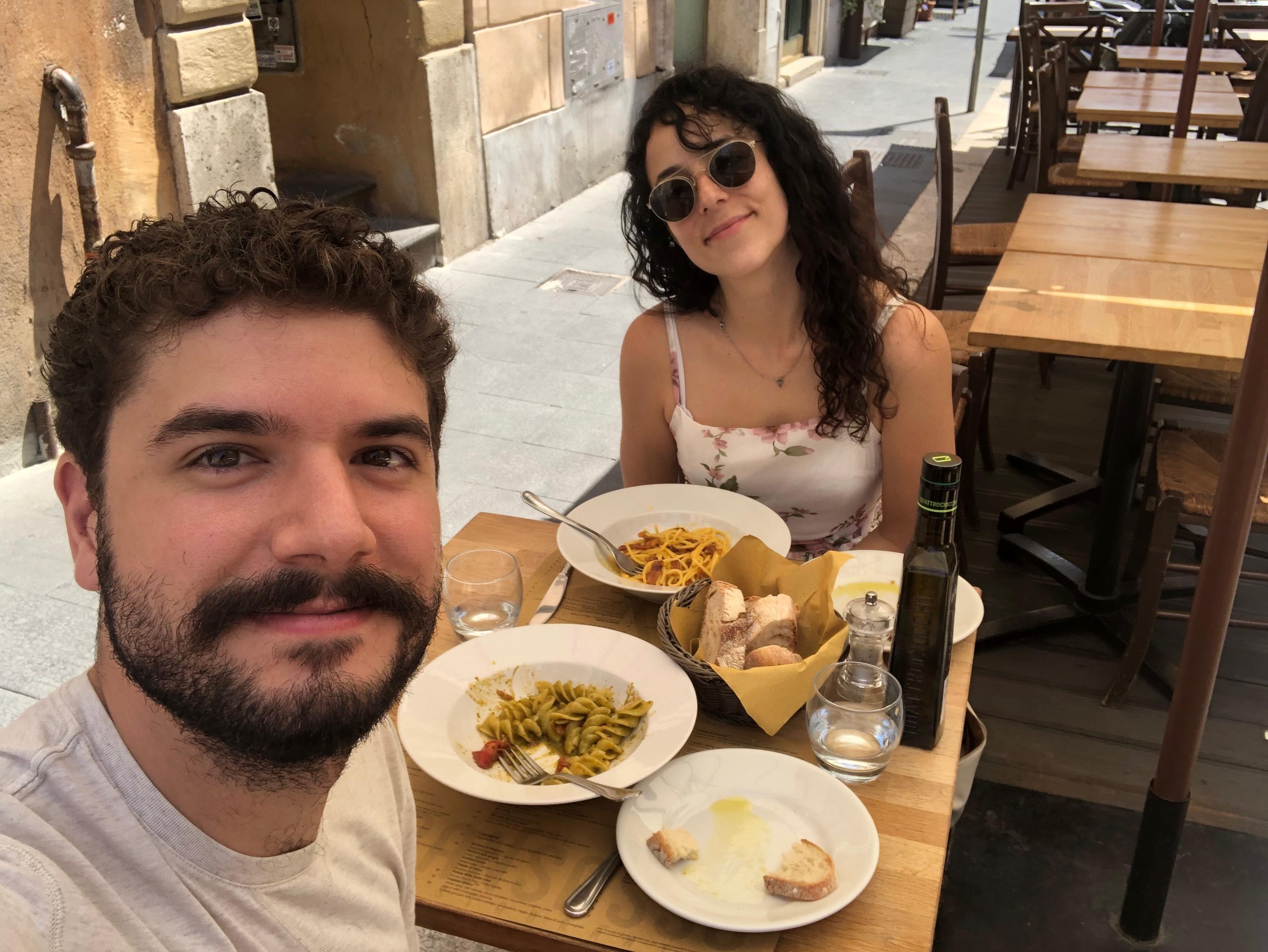 Couple walking together